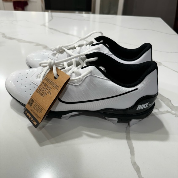 Nike Alpha Huarache 4 Keystone White Navy Baseball Cleats DJ6524-103, Men's 12 - Picture 4 of 6